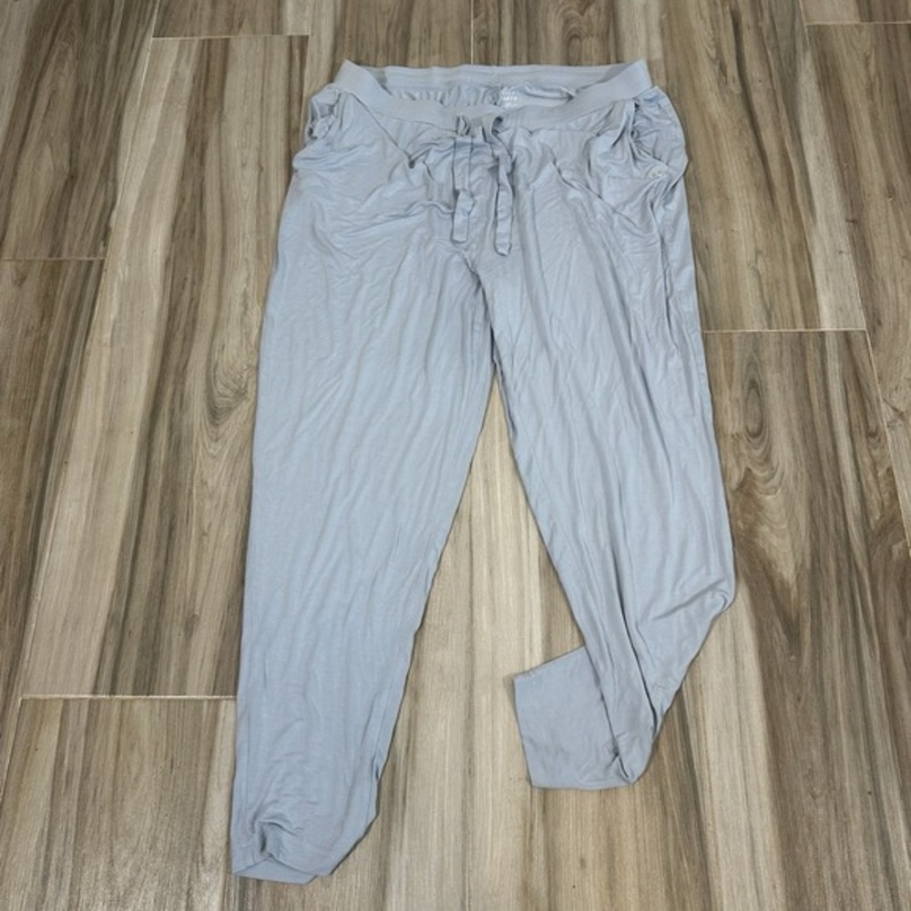 Cozy Earth Bamboo Tapered Pants XXL Blue Gray Soft Stretch Knit‎ Lounge Comfort